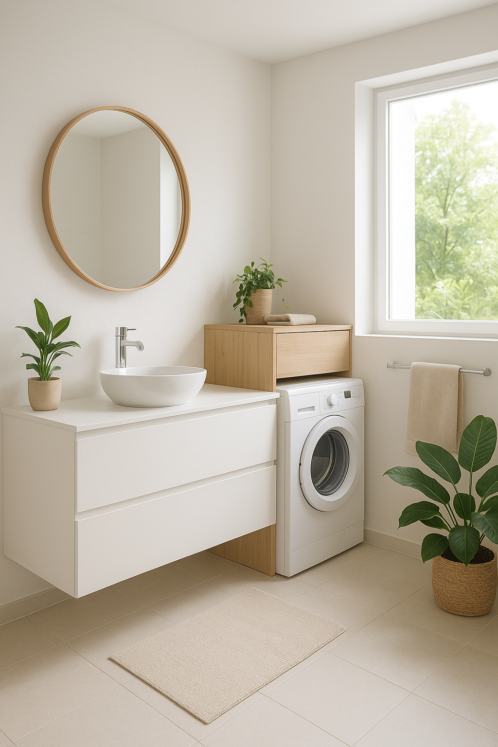 Image de couverture pour l’article "Guide pratique pour un meuble machine à laver parfait en salle de bain"